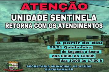 COMUNICADO SOBRE RETORNO DO ATENDIMENTO NO SENTINELA!