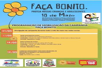 PROGRAMAÇÃO DE MOBILIZAÇÃO DA CAMPANHA FAÇA BONITO.