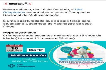 INFORMATIVO SOBRE A CAMPANHA DE MULTIVACINAÇÃO!