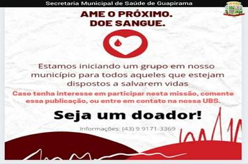 AME O PROXIMO. DOE SANGUE.