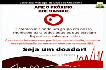 INFORMATIVO SOBRE DOAÇÃO DE SANGUE