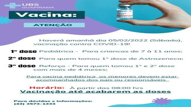 INFORMATIVO SOBRE A VACINA!
