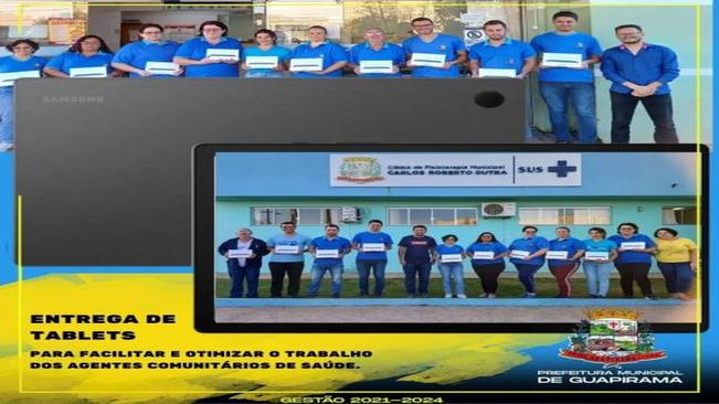 Entrega dos Tablets para facilitar e otimizar o trabalho dos Agentes Comunitários de Saúde!
