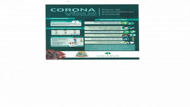 CORONA VÍRUS / PLANO DE ENFRENTAMENTO ESTADUAL